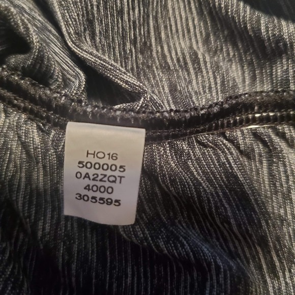 Lucy Size S Manifest Deep V-Back Ruched Sides Gray Space Dye Long Sleeve Tunic - Picture 8 of 10